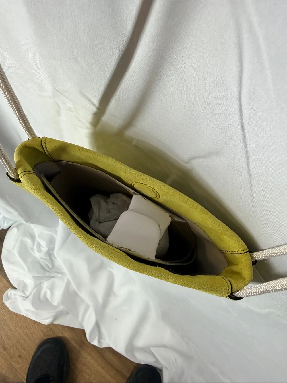 rag & bone Green Suede Rope-Strap Crossbody